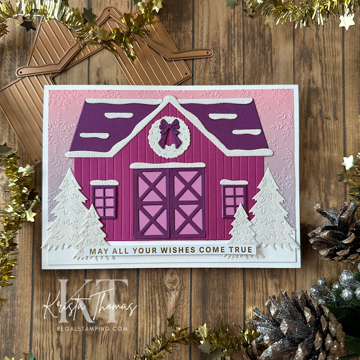 A Christmas Card in Purple