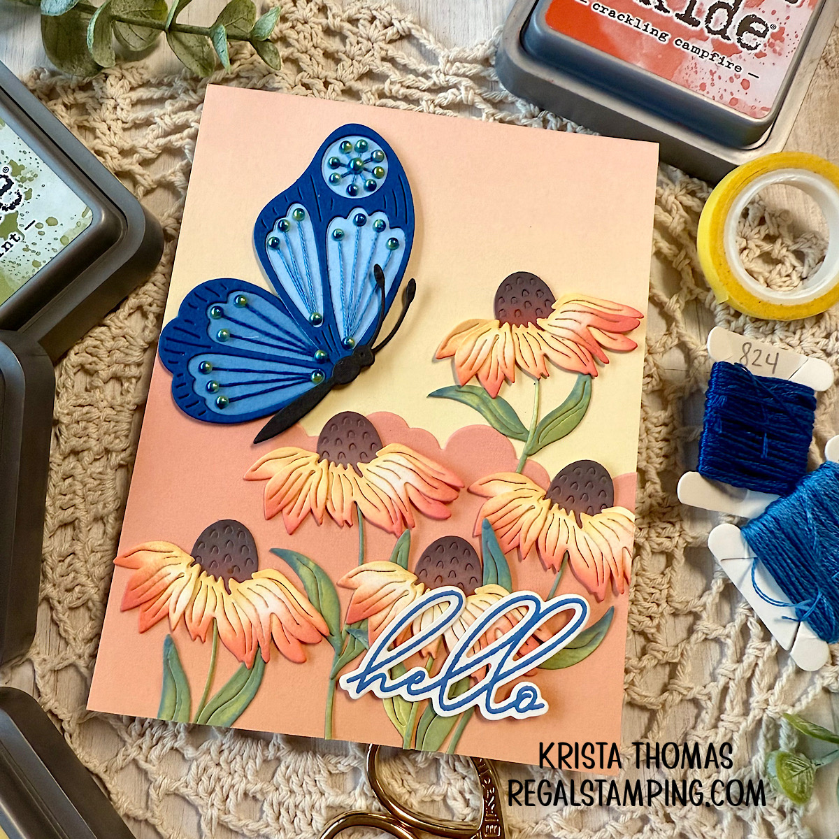 butterfly dance stitching die