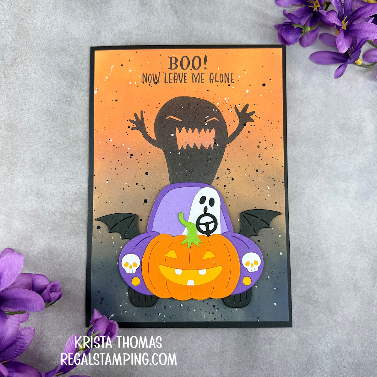 Spooky ghost card