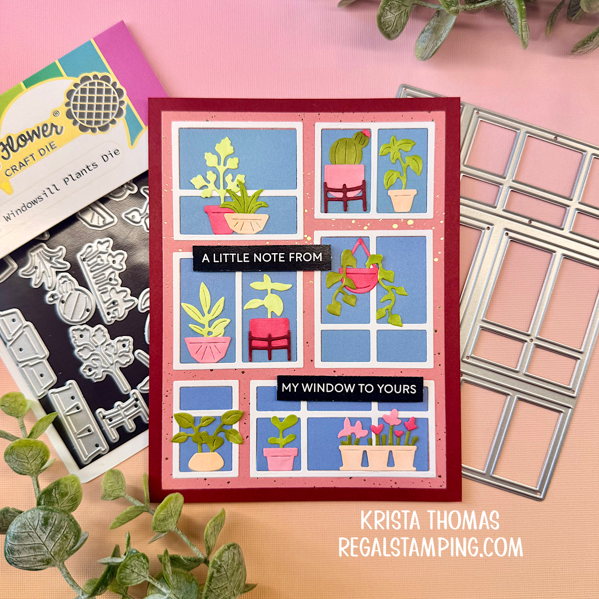 Window Die for Postage Collage, WAffle Flower