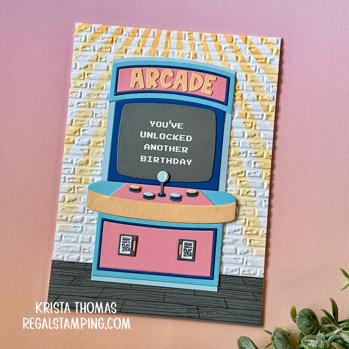 Arcade birthday card