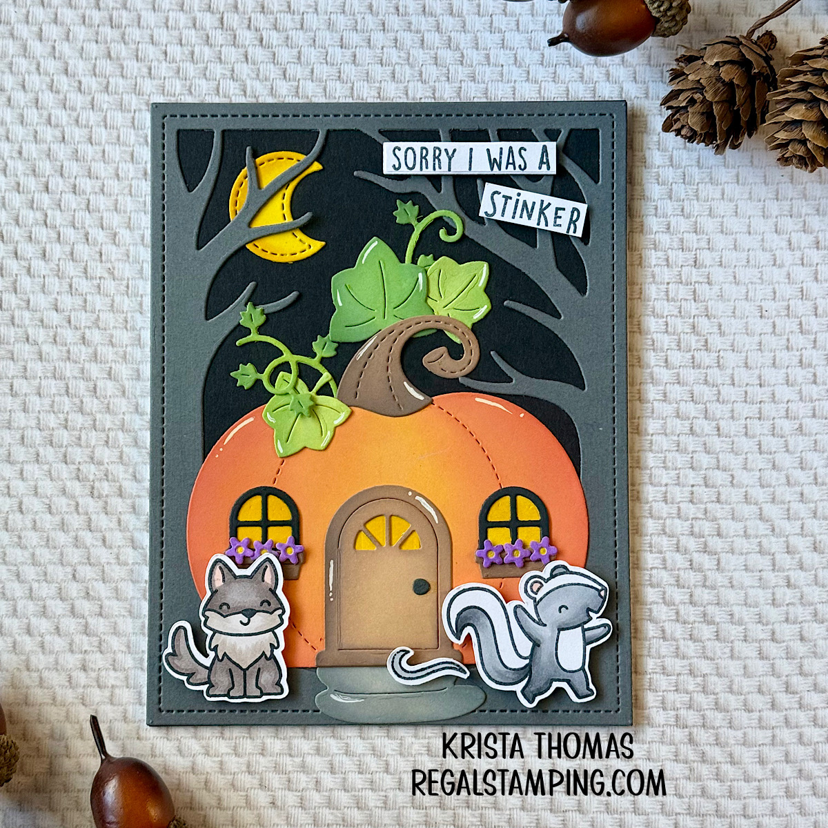 Stinker, a skunk card