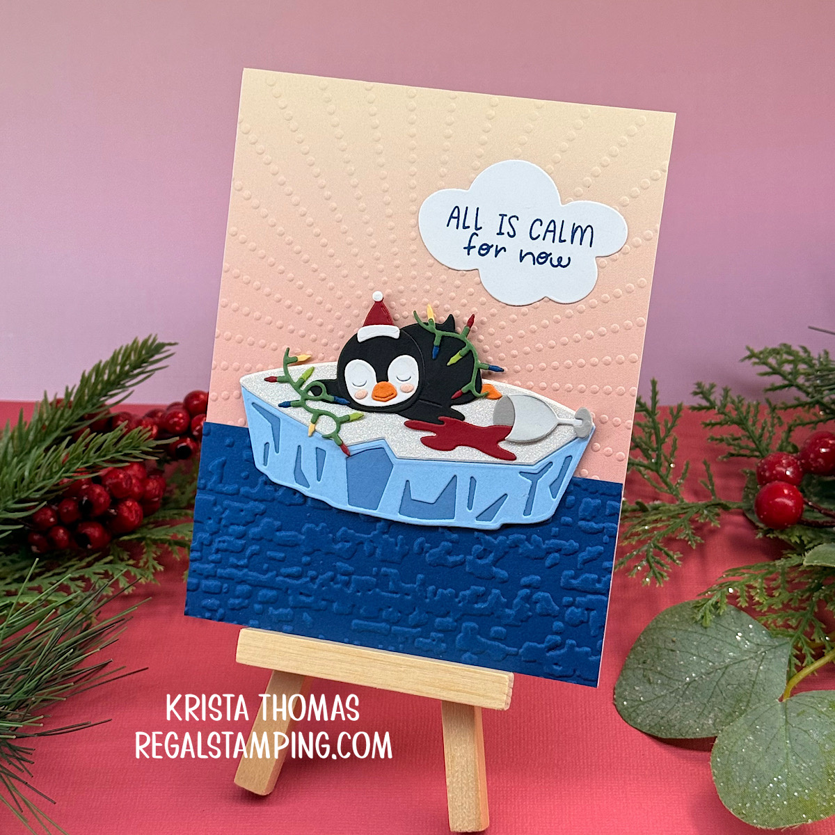 All is Calm, for now with Spellbinders Snow Done Dies